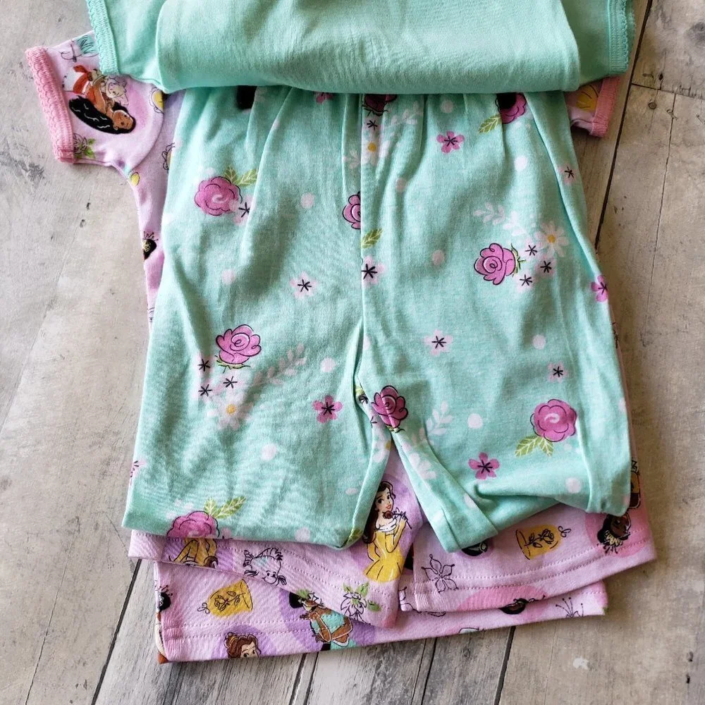 NWT - Disney Princess Kids' 4-piece Cotton Pajamas - Size 5